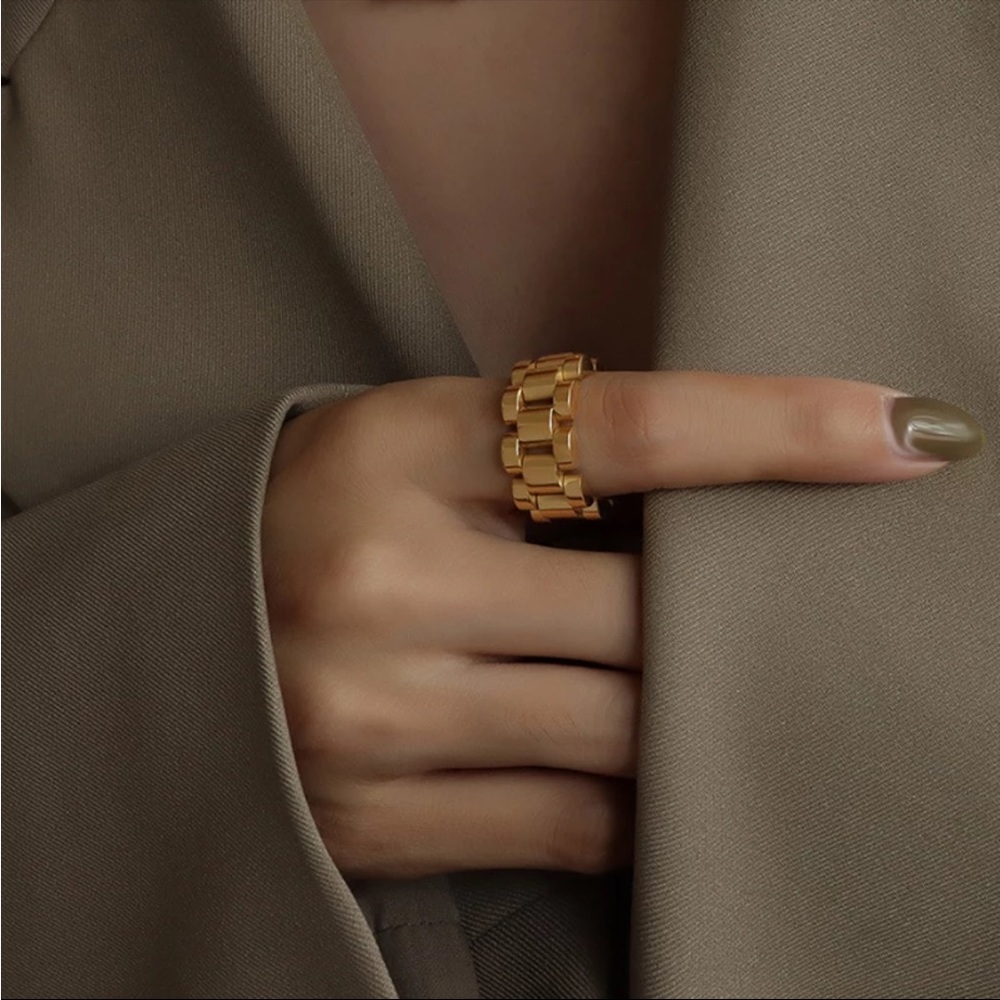 Watch shape chain ring , stainless steel..